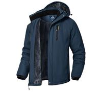 YSENTO Mens Waterproof Winter Jackets Outdoor Warm Fleece Jacket Windproof Coats with Detachable Hood