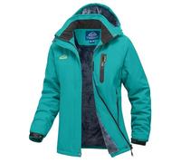 YSENTO Womens Waterproof Jackets Winter Fleece Outdoor Ski Snowboarding Walking Coat with Detachable Hood(Blue,L)