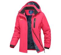 YSENTO Womens Waterproof Jackets Winter Fleece Outdoor Ski Snowboarding Walking Coat with Detachable Hood