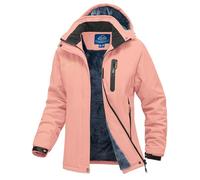 YSENTO Womens Waterproof Jackets Winter Fleece Outdoor Ski Snowboarding Walking Coat with Detachable Hood