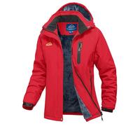 YSENTO Womens Waterproof Jackets Winter Fleece Outdoor Ski Snowboarding Walking Coat with Detachable Hood