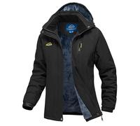 YSENTO Womens Waterproof Jackets Winter Fleece Outdoor Ski Snowboarding Walking Coat with Detachable Hood