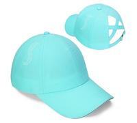 Yseoul Girls Criss Cross Ponytail Hat Reflective Baseball Cap Kids Lightweight Quick Drying Mesh Golf Hat Age 5-12