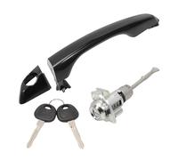 YSERFVX Automotive Exterior Handle Compatible with Hyundai for Elantra 2017-2020 Car Front Left Driver Side Exterior Door Handle Lock Cylinder with 2Keys 82652-F2010