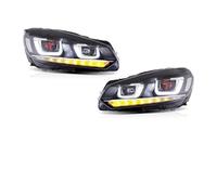 YSFDSG Car Headlight Assemblies 2PCS Car Styling Car Headlight Assembly For VW For GOLF 6 2010-2014 Head Lamp Car Tuning Light Parts Plug And Play Front Headlight(Left-hand Driving)