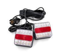 YSFIFHSKFH Rear Lights Rear Towing Tail Light 10m LED Trailer 7 Pin Universal Brake Stop Lamp License Number Plate Light Reflector Waterproof