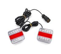 YSFIFHSKFH Rear Lights Universal 12V Rear Towing Trailer Tail Light 14 LED Cable 7 Pin Brake Stop Waterproof License Number Plate Lamp
