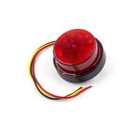 YSFIFHSKFH Rear Tail 2pcs 12V 24V 2 Modes 12 LED Warning Emergency Strobe Light Flashing Light Revolving Light Signal Lamp(2pcs Red)