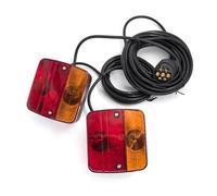 YSFIFHSKFH Rear Tail Universal Rear Combination Towing Tail Light 10m LED Brake Stop Lamp License Number Plate Reflector Lamp 12V 7 Pin