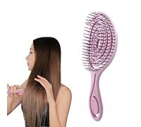 YSFSootie No Pull Hair Brush with Soft Bending Bristles, Anti-satic Spiral Hairbrush, Organic Hair Detangling Brush for Women & Men, Wet & Dry Hair, Curly & Straight Hair (Pink)