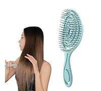 YSFSootie No Pull Hair Brush with Soft Bending Bristles, Anti-satic Spiral Hairbrush, Organic Hair Detangling Brush for Women & Men, Wet & Dry Hair, Curly & Straight Hair (Blue)
