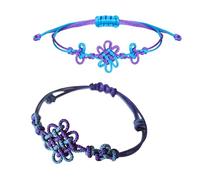 YSFVNP 2PCS Wristband, Woven Bracelet, Cosplay Accessory - Adjustable Festival Handband for Costume Events and Music Inspired Outfits