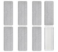 YSFVNP 8PCS Microfibre Mop Pads, Reusable Wet & Dry Mop Heads, Grey, Fit All Spray Mops, Reveal Mops, Home Office Kitchen Bathroom Wall Cleaning