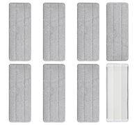 YSFVNP 8PCS Microfibre Mop Pads, Reusable Wet & Dry Mop Heads, Grey, Fit All Spray Mops, Reveal Mops, Home Office Kitchen Bathroom Wall Cleaning