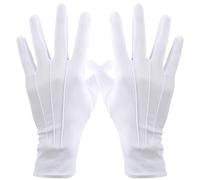 YSFVNP White Gloves - Fancy Dress, Soft Moisturizing Gloves Suitable for Coin Handling, Parade, Formal Guard, Police, Wedding, Tuxedo, Jewelry Inspection