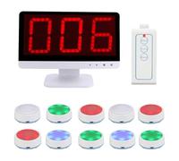 YSFW Game Answer Buzzer, Quiz Game Buzzer Set, 1 Host Monitor + 10 Buzzers Buttons, 3 Answering Modes & 4 States, for Game Show, Family Classroom