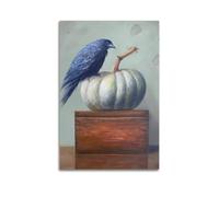 YSGGIBFQK Halloween Crow And Pumpkin Realistic Style Decorative Painting Canvas Wall Posters And Modern Family Bedroom Decor 24x36inch(60x90cm)