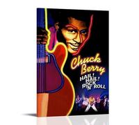 YSHCHEN Chuck Berry Popular Singers Stars Series Canvas Poster Wall Art Decorative Painting Bedroom Painting Posters08x12inch(20x30cm) Frame-style