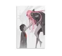 YSHCHEN Darling in The Franxx Classic Cartoon Anime Series Canvas Poster Wall Art Decorative Painting Bedroom Painting Posters12x18inch(30x45cm) Unframe-style