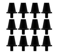 YSHHKEE 12Pcs Football Boot Studs Replacement, Black 15MM | 11mm / 13mm / 15mm Football Shoe Replacement Spikes for 5MM Threaded Football Soccer Shoes Adults