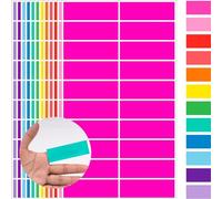 YSHIHE 480 Pack Rectangular Coloured Stickers Labels,76mm x 25mm Rainbow Sticky Label - 12 Colours Color Coding Labels by YSHIHE
