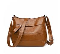 YShiuoL Cross Body Bag Women Crossbody Bag Elegant Leather One Shoulder Handbag Shopping Women's Fashion Grain Beautiful Lady(Brown)