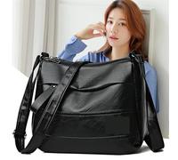 YShiuoL Cross Body Bag Women Crossbody Bag Elegant Leather One Shoulder Handbag Shopping Women's Fashion Grain Beautiful Lady(Red)