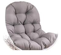 YShiuoL Garden Chair Cushions with Back Thickened Cushion Bundle for Outdoor Chairs -Egg Chair Seat Pad + Backrest Pillow, for Hammocks, Rockers & Swings(Light Grey,Weight 1.9kg)