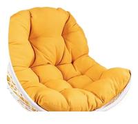 YShiuoL Garden Chair Cushions with Back Thickened Cushion Bundle for Outdoor Chairs -Egg Chair Seat Pad + Backrest Pillow, for Hammocks, Rockers & Swings(Yellow,Ordinary 1.5kg)