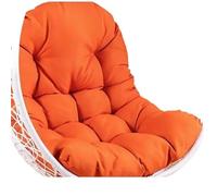 YShiuoL Garden Chair Cushions with Back Thickened Cushion Bundle for Outdoor Chairs -Egg Chair Seat Pad + Backrest Pillow, for Hammocks, Rockers & Swings(Orange,Ordinary 1.5kg)
