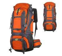 YShiuoL outdoor backpack 75L Camping Backpack Men's Travel Bag Outdoor Hiking Daypack Mountaineering Bags Large Sports Luggage Rucksack(Orange)