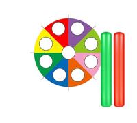 YShiuoL Play Parachute Play Parachute Games Rainbow Parachute Toy Whack A Mole Play Fun Outdoor Playground Team Building Exercise Activities(3M Parachute 2 Rods)