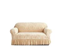 YShiuoL Sofa Cover With Skirt 1 Pc Sea Wave Skirt Stretch Sofa Cover, Non-Slip All-Inclusive Dustproof, Bedroom Living Room Home Decoration(Beige,Armchaire)