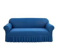 YShiuoL Sofa Cover With Skirt Printed Ruffled Skirt Sofa Covers for Living Room Stretch Couch Cover Furniture Protector Easy Fitted Washable(Color 2,4-seater 235-300cm)