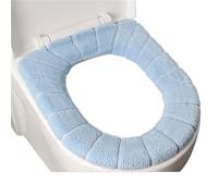 YShiuoL Toilet Seat Cushion Thickened Plush O-Type Warm Toilet Cushion Universal Toilet Cushion Winter Toilet Seat Cushion Toilet Seat Cover(Blue)