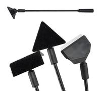 YSHODGU 3-in-1Fish Tank Cleaner Kit, Aquarium Glass Cleaner Scraper Kit Adjustable Algae Removal Tool with Removable Pole Includes Triangle Angle Brush, Blade for Fish Tanks, Right Angle Brush
