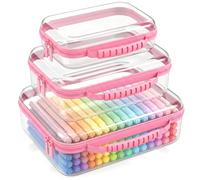 YSHXNX Large Toy Storage Bags with Handle,Clear Hard Shell Zipper Case, 3 Pcs Travel Toiletry Bag,Waterproof toys storage and Organizer Bags for Puzzles,Diapers,Cosmetics,Reusable Organizer Pouch