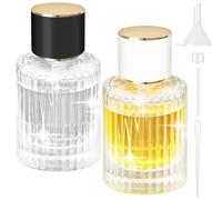 Ysimple 2Pcs 50ml Refillable Perfume Atomiser, Portable Glass Travel Bottle