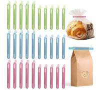 Ysimple 30 Pcs Food Bag Clips for Food Storage, 2 Sizes & 3 Colours Reusable Bag Sealing Clips, Freezer Bags Clip Fridge Sealing Storage Clip for Keeping Food Fresh, Sealing Packets(12CM, 15CM)