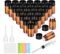 Ysimple 30Pcs 5ml Amber Glass Bottle