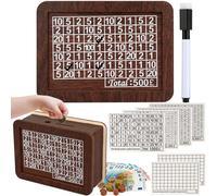 Ysimple Wooden Money Saving Box with Counter,Reusable Savings Challenge Box