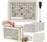 Ysimple Wooden Money Saving Box with Counter,Reusable Savings Challenge Box