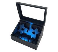 YSINOBEAR Automatic Watch Winder, Watch Winder,with Blue LED Light,Japanese Quiet Motor,4 Rotation Modes Automatic Rotator (6 Slots & 6 Display Storage Spaces) (Black)