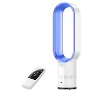 YSINOBEAR Bladeless Tower Fan 25 Inch, 6-in-1 Cooling Air Purifier Fan with Oscillation, Timer, 10 Speeds, Powerful & Quiet Portable Floor Fan for Office Bedroom (Blue)