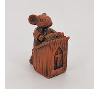 YSINOBEAR Church Mouse Statue, Brown, Floral, 6x4x8.3cm, 125g, Resin, Whimsical, Humorous Design, Matte Finish, 1 Count, Adult, Religious Display, Collectible, Garden, Earth Tones