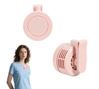 YSINOBEAR Clip On Fan,Portable Silent Mini Bladeless Fan, 360 Degree Portable Mini Waist Clip On,3 Speeds Bladeless Wearable for Outdoor Farm Hiking Camping Travel (Pink)