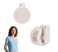 YSINOBEAR Clip On Fan,Portable Silent Mini Bladeless Fan, 360 Degree Portable Mini Waist Clip On,3 Speeds Bladeless Wearable for Outdoor Farm Hiking Camping Travel (White)