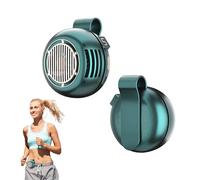 YSINOBEAR Small Clip Fan,Portable Silent Mini Bladeless Fan Clip On,360° Adjustable with 5 Speeds & Digital Display,Mini USB Rechargeable Cooling Fan for Travel, Outdoor,Office,Desk (Green)