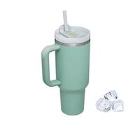 YsinoBear Tumblers Cup with Straw, Lid and Handle,40oz/1200ml Stainless Steel Coffee Travel Insulated Mug,Leak Proof Vacuum Water Bottle for Hot Iced Drink, High Capacity Mug (Green)