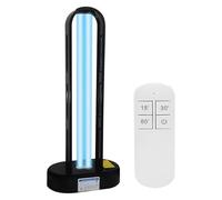YSINOBEAR UV Light Sanitizer,UV Germicidal Lamp with Ozone,UVC Light Sanitizer for Room,Ultraviolet Light with 3- Speed Timing and Remote Control,Remote Control 99% Effective Working Rate (Black)